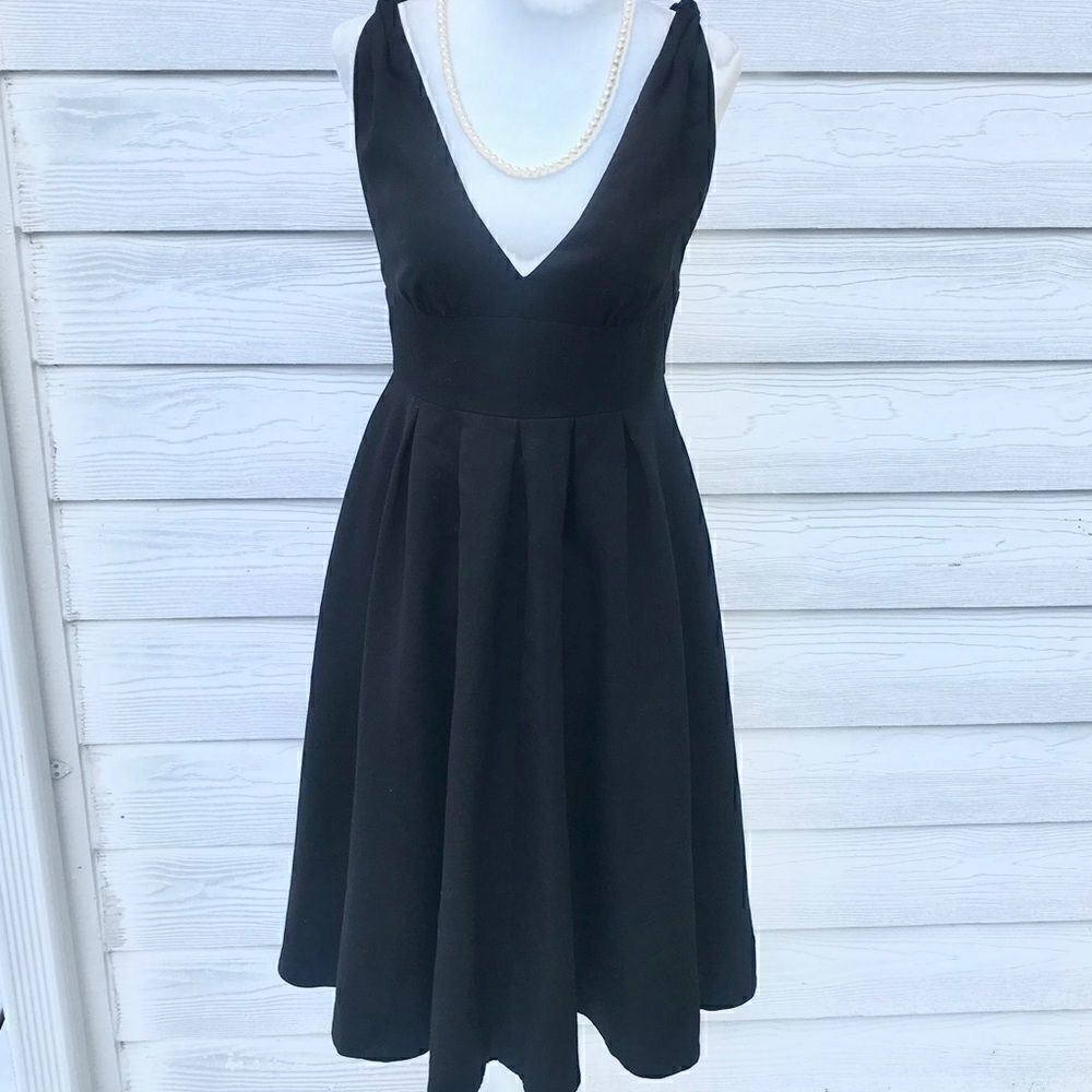 J Crew black V Neck dress. Size 4